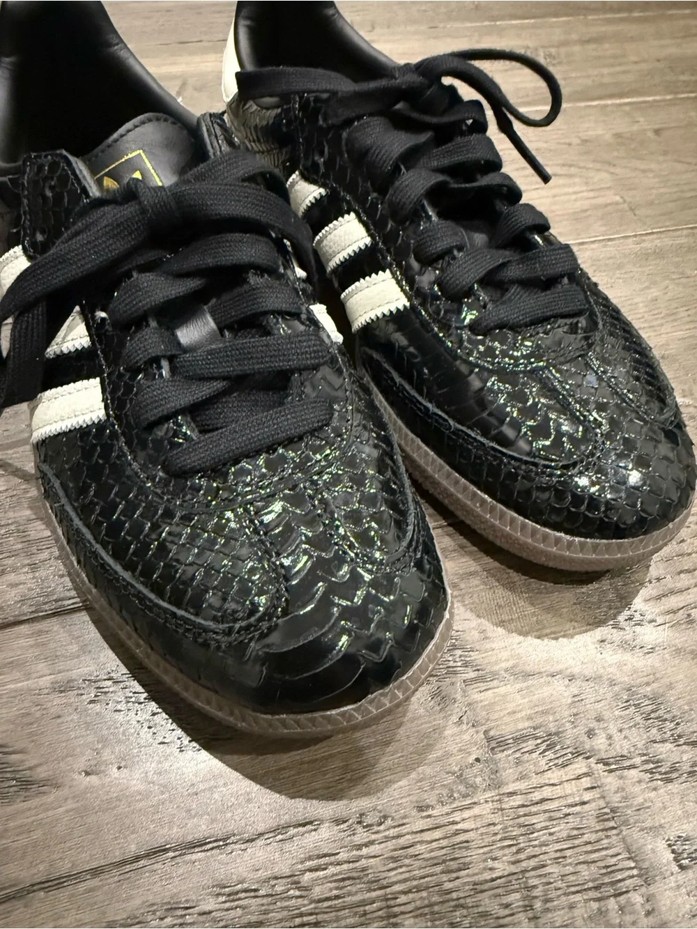 Adidas Samba Black Snakeskin Sneakers - women’s 7.5 US